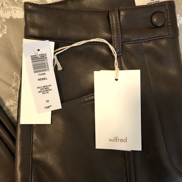 NWT Wilfred Rebel Pant in Rich Mocha Brown - Picture 3 of 3